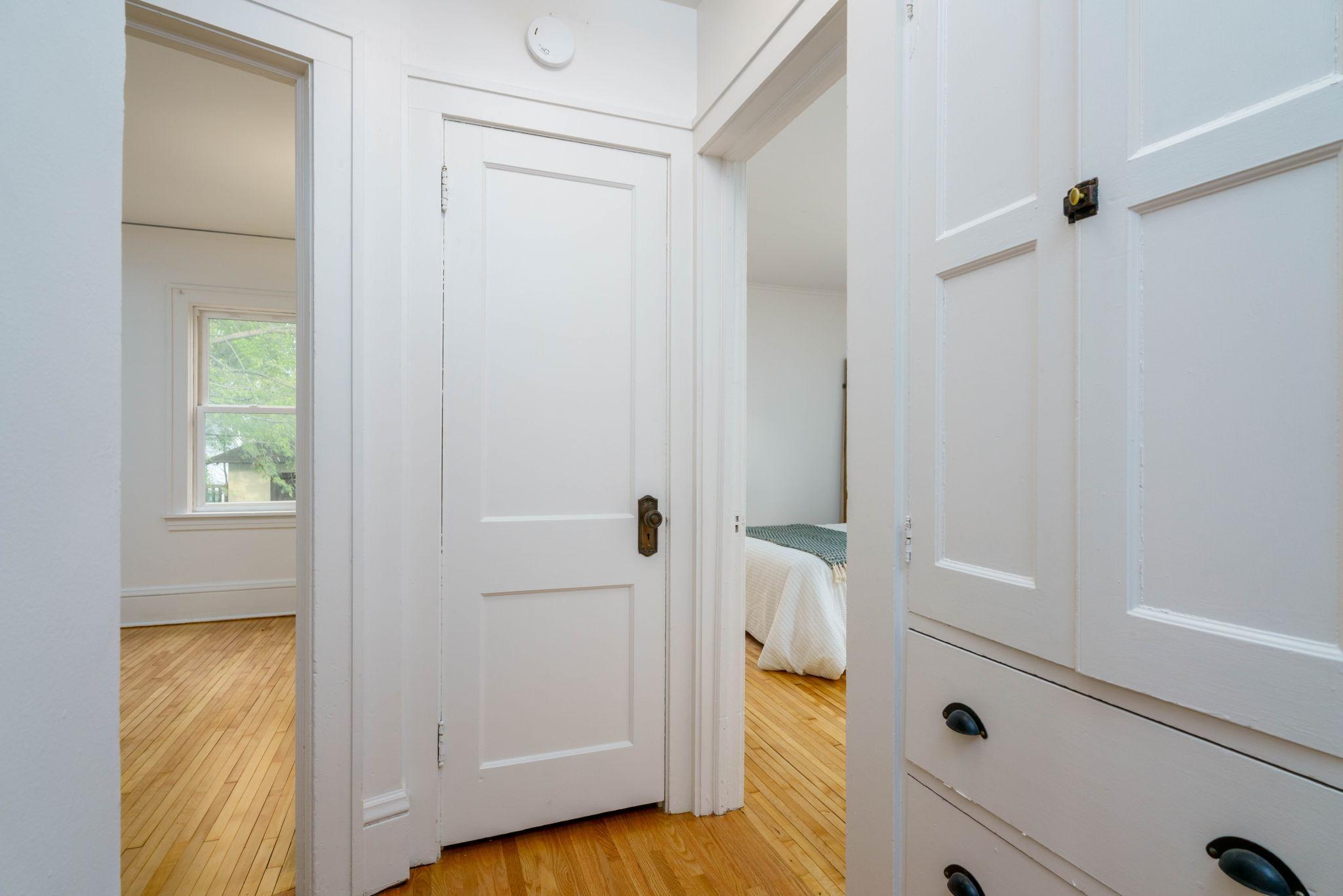 The main level offers a large linen closet along with an additional hallway closet, providing excellent storage space.