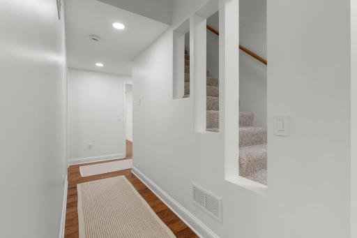 Lower level hallway leading to two spacious bedrooms!