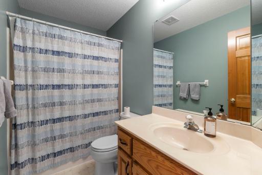 Upper level full bathroom with ceramic tile flooring!