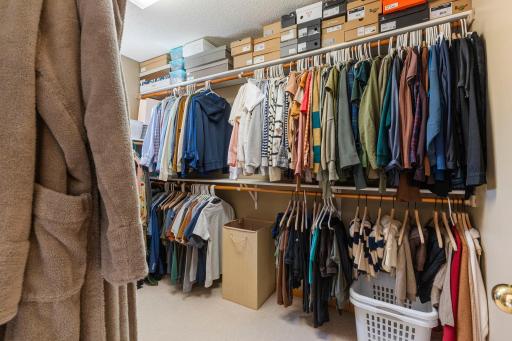 Oversized walk-in closet in the primary bedroom suite!