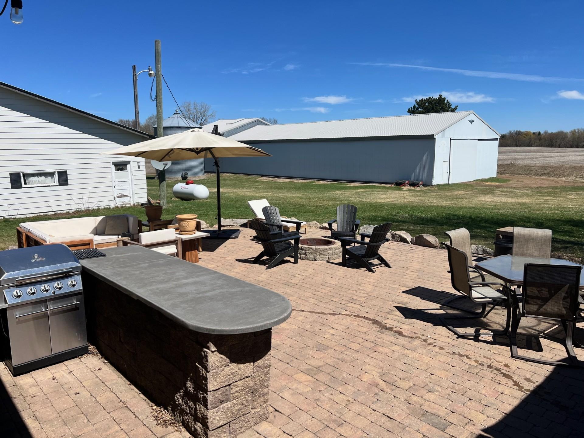 Patio view to pole shed