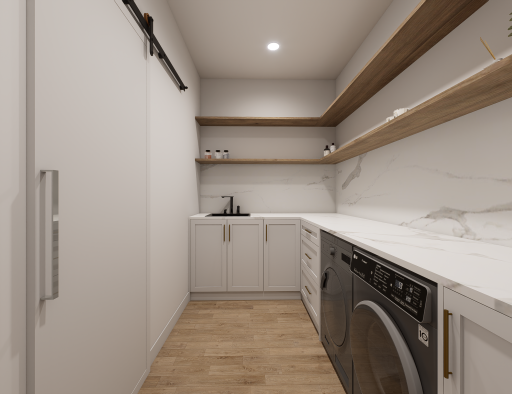 The laundry room is 10'x6! These are renderings of the home, finishes can be changed.