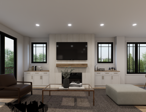 You will love the gas fireplace with tiled mantle. These are renderings of the home, finishes can be changed.