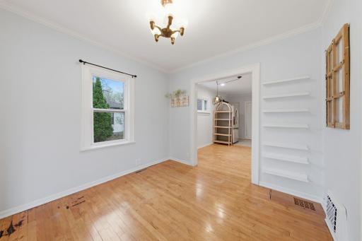 This flex room is a delight, uses could be anything formal dining, office, playroom, gaming area.