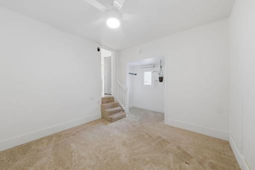Step down to what was used as the primary bedroom.
