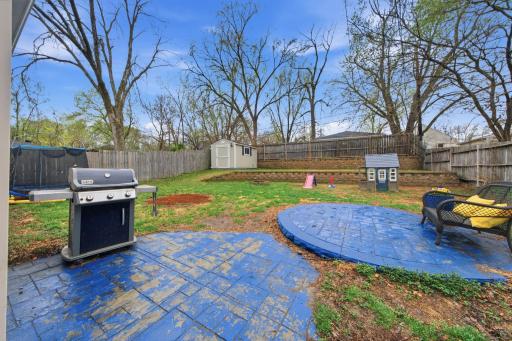 12x10 shed in the backyard has electricity, man cave, shabby shic shed or playhouse for littles