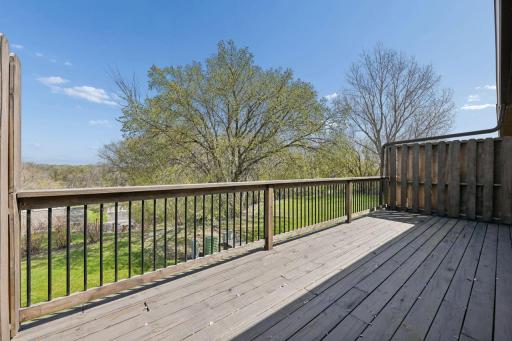 Private balcony offers plenty of space for outdoor seating