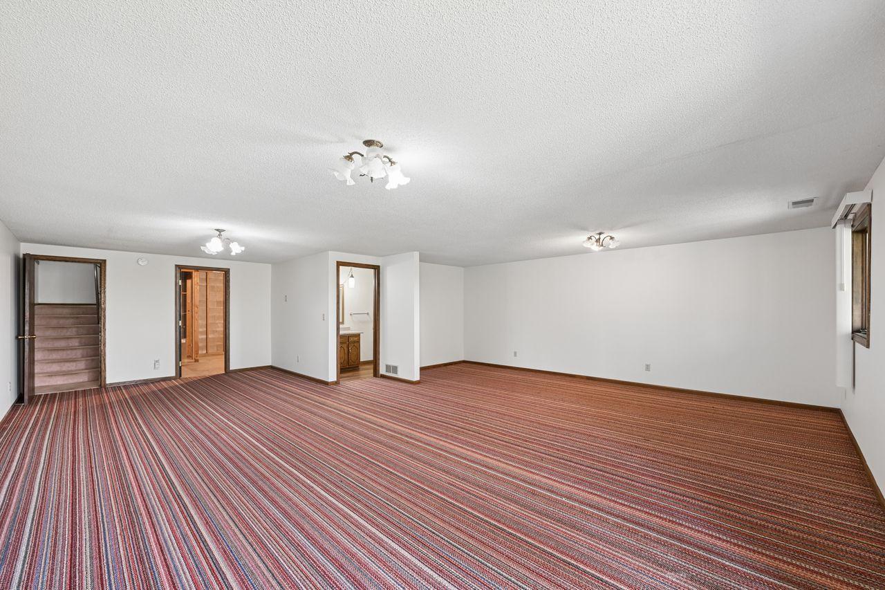 Another view of the family room. There is enough space to build out a bedroom here.