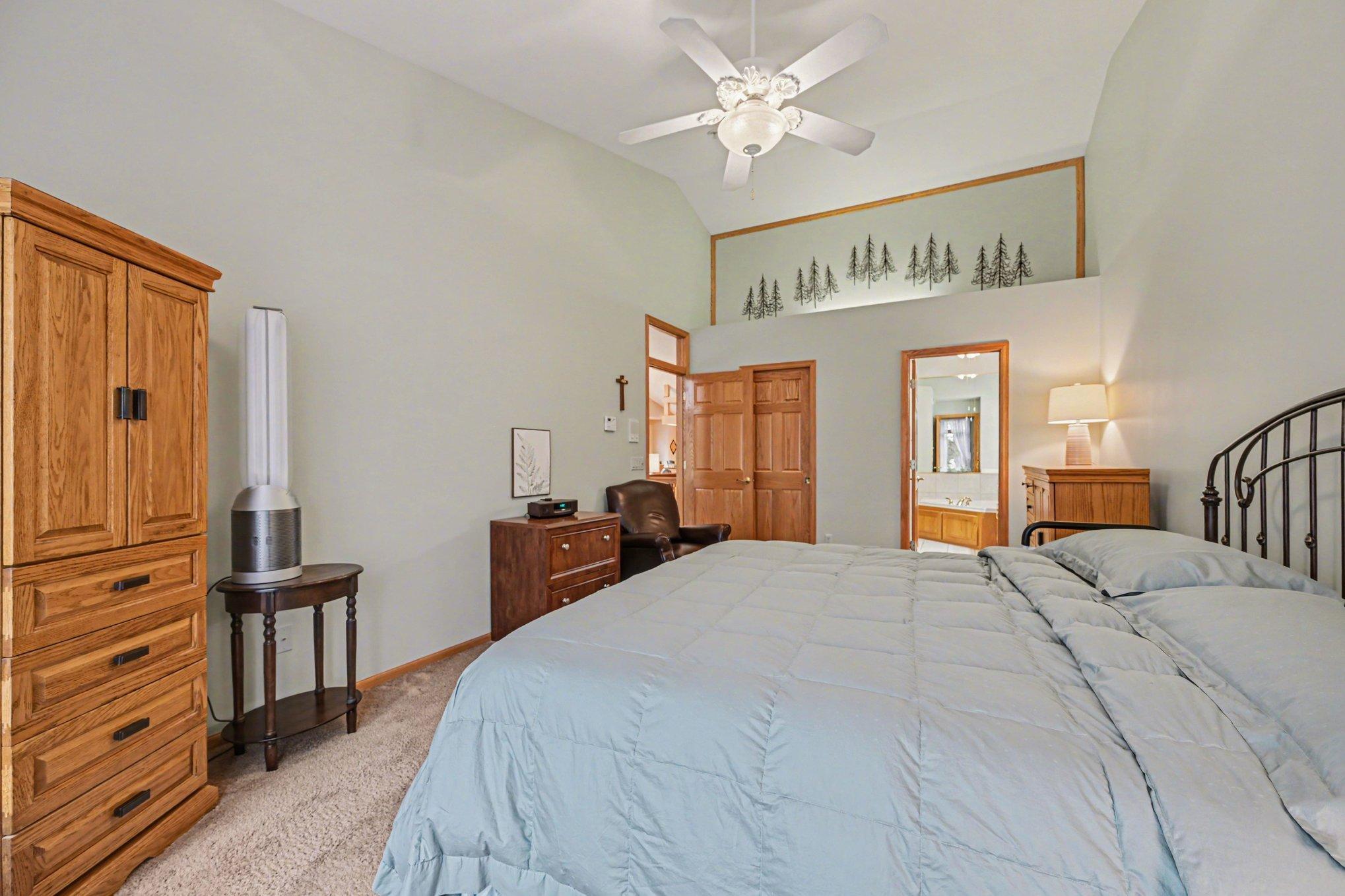 Large main floor primary bedroom suite