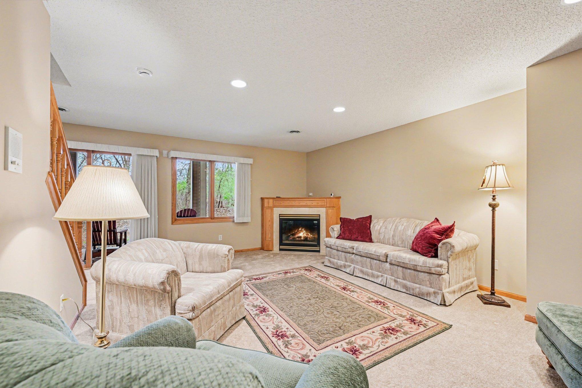 Walkout lower level with 2nd fireplace