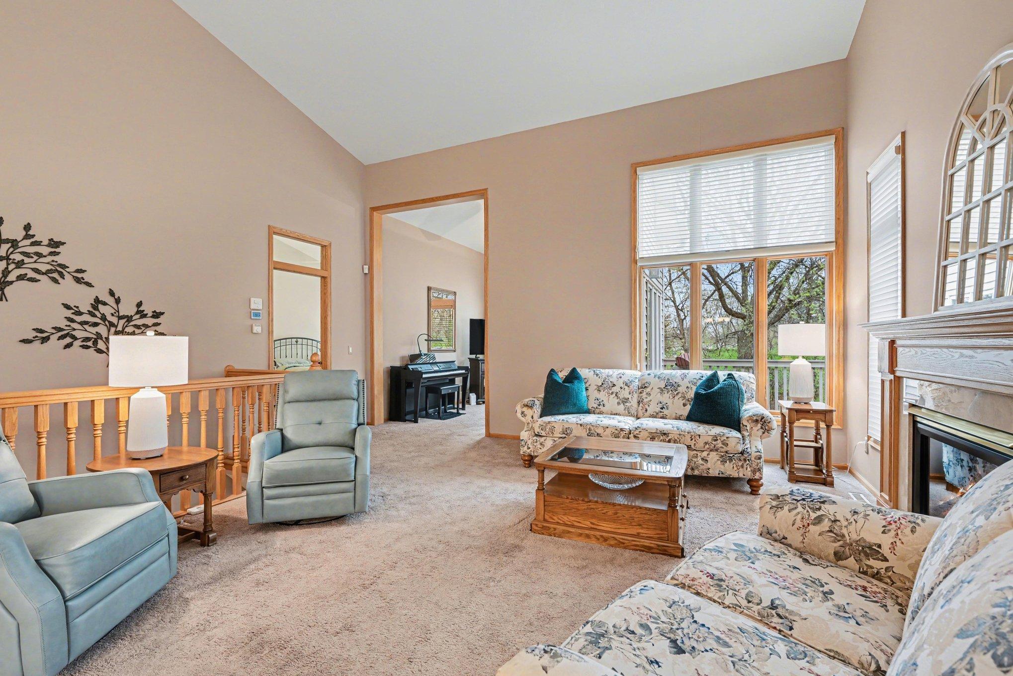 Light filled open floor plan