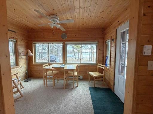 Great lakeside view from the dining table.