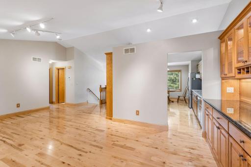 This area could be used as a living room or a formal dining room