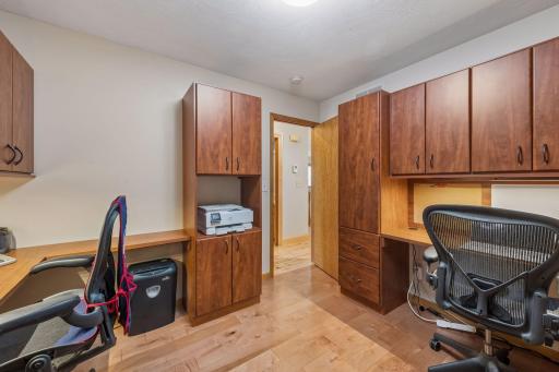 2nd upper level bedroom is being used as an office. A high quality California Closets system has been installed.