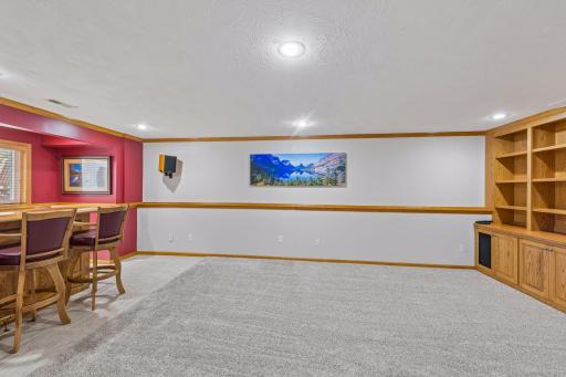 You've got plenty of options in this large lower level family room