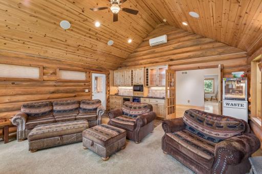 The Cabin Room has in-floor heat and a mini-split AC system