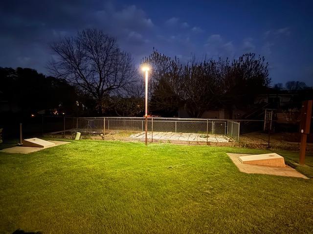 Custom cornhole boards with a light for nighttime playing