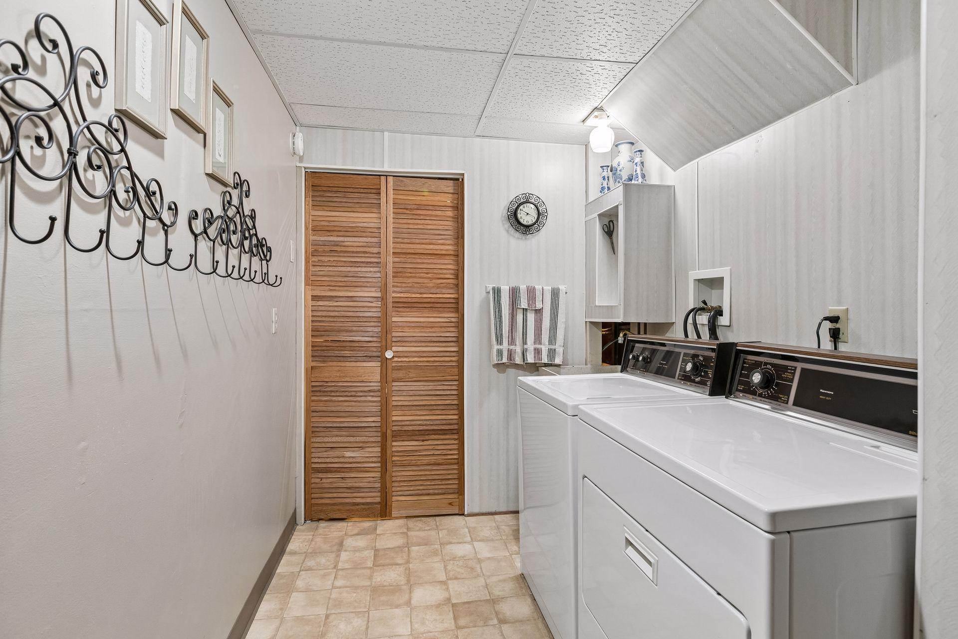 Off of the mudroom is a fantastic laundry room area.
