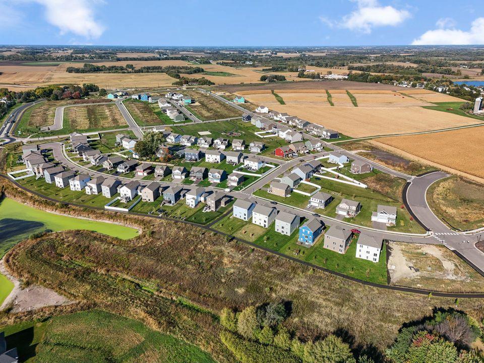 Aerial of the Fields of Waconia neighborhood.