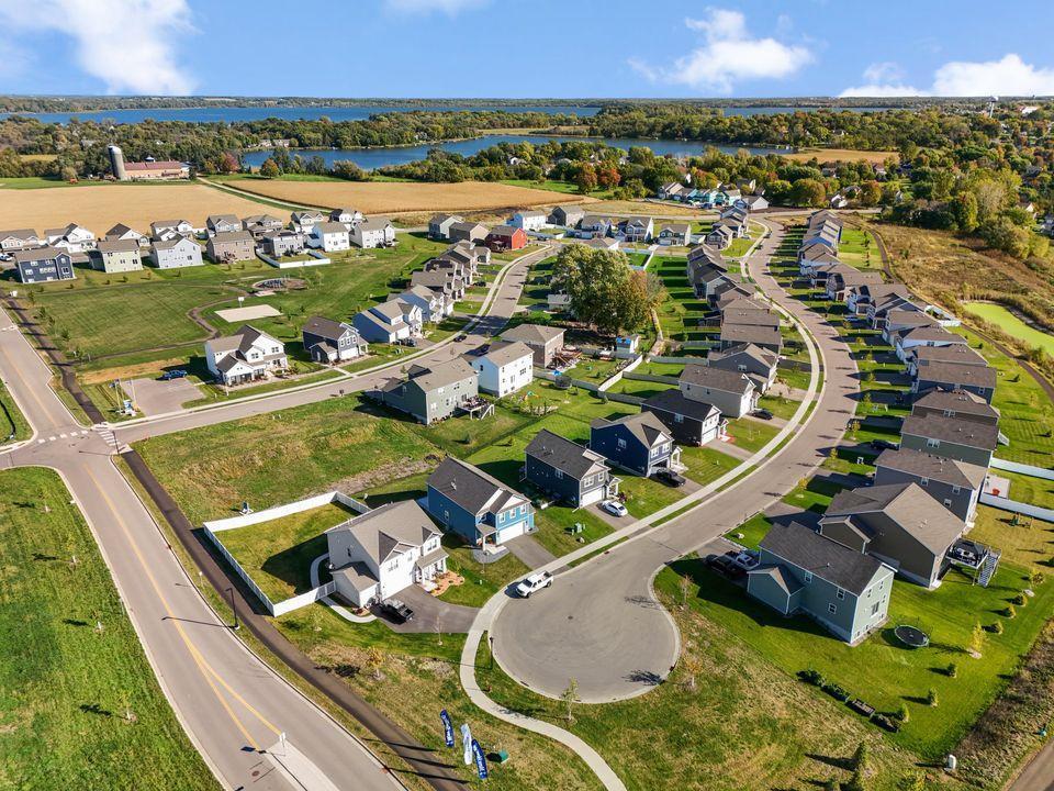 Aerial of the Fields of Waconia neighborhood.