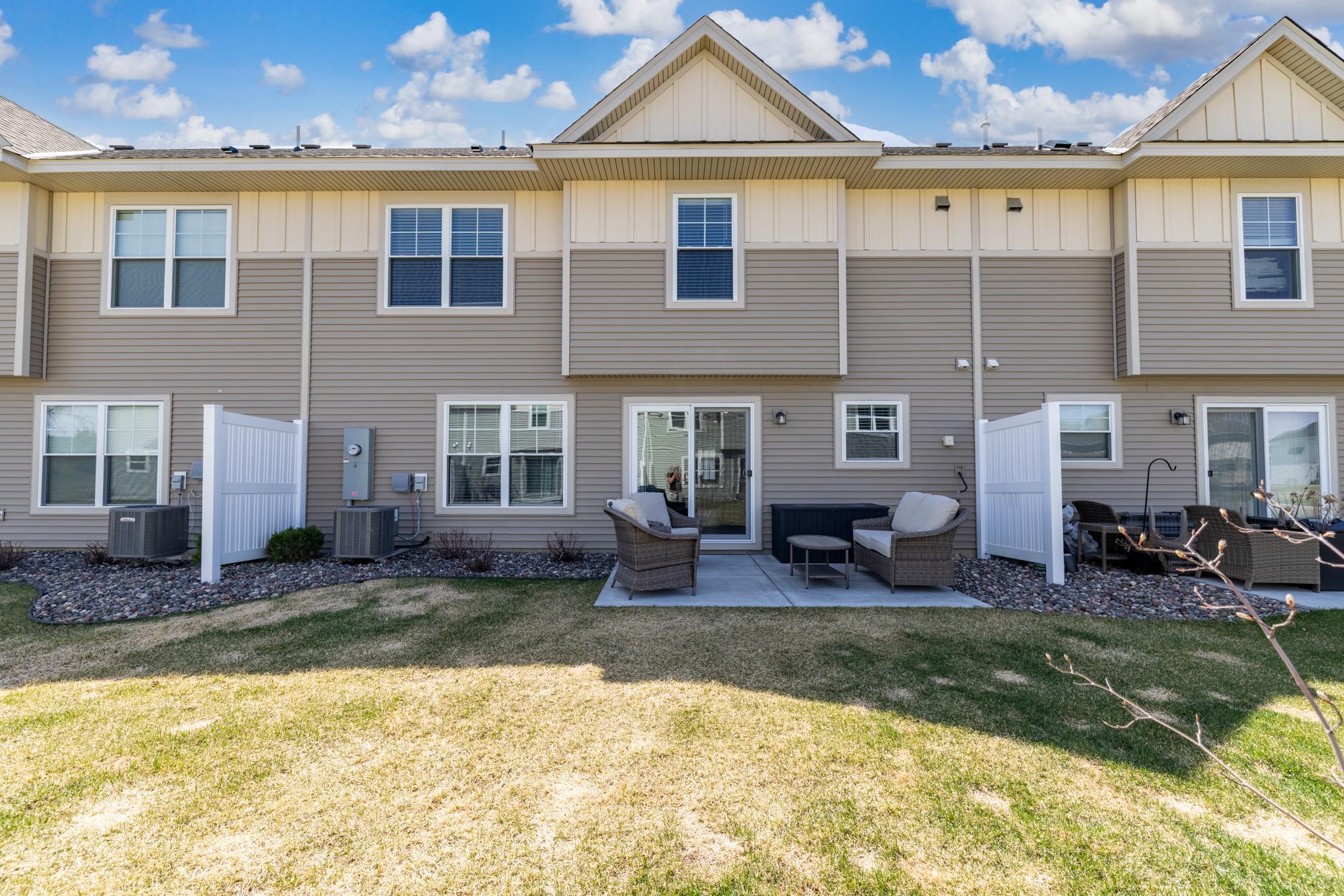 Back of Townhome and Patio