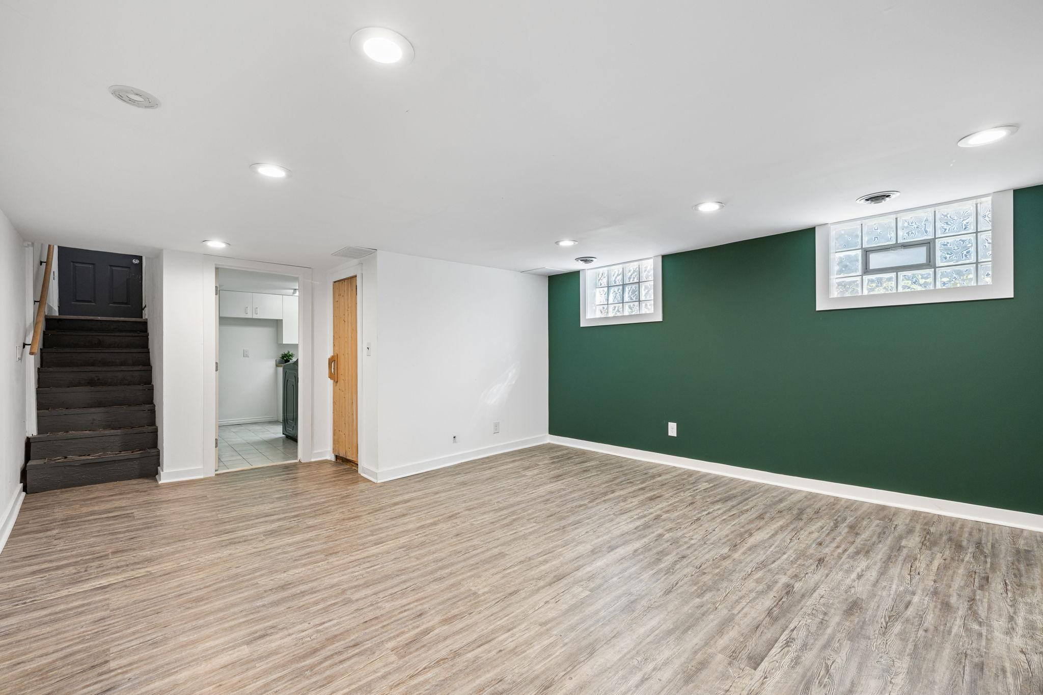 Lower level is finished.