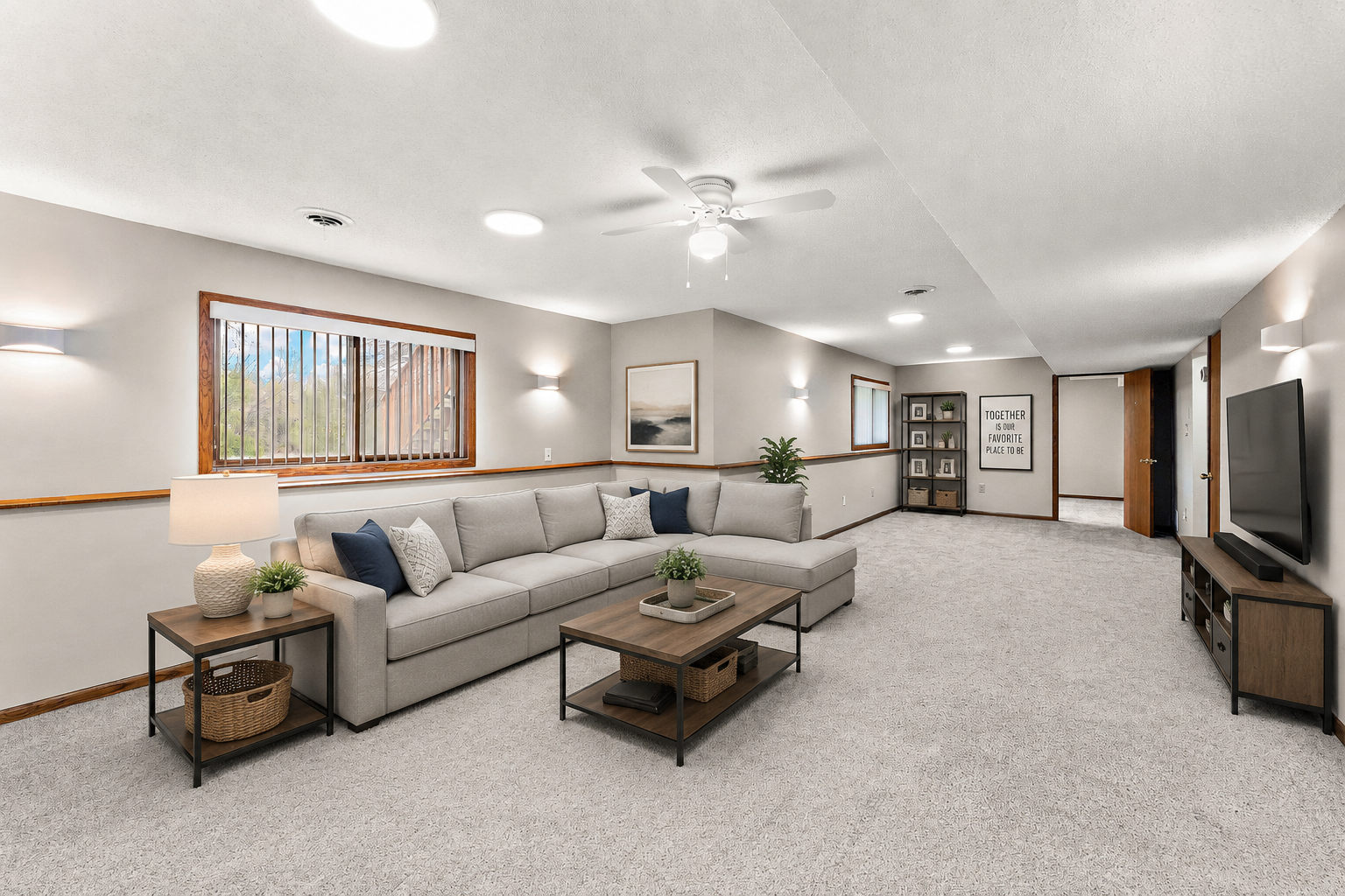 Lower Level Virtually Staged
