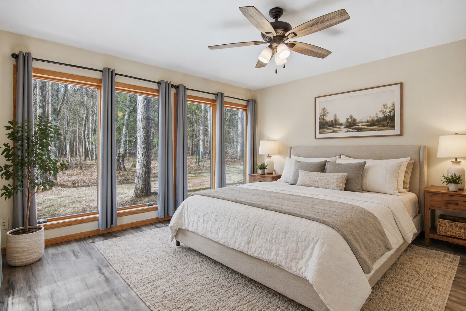 Virtually Staged Primary Bedroom