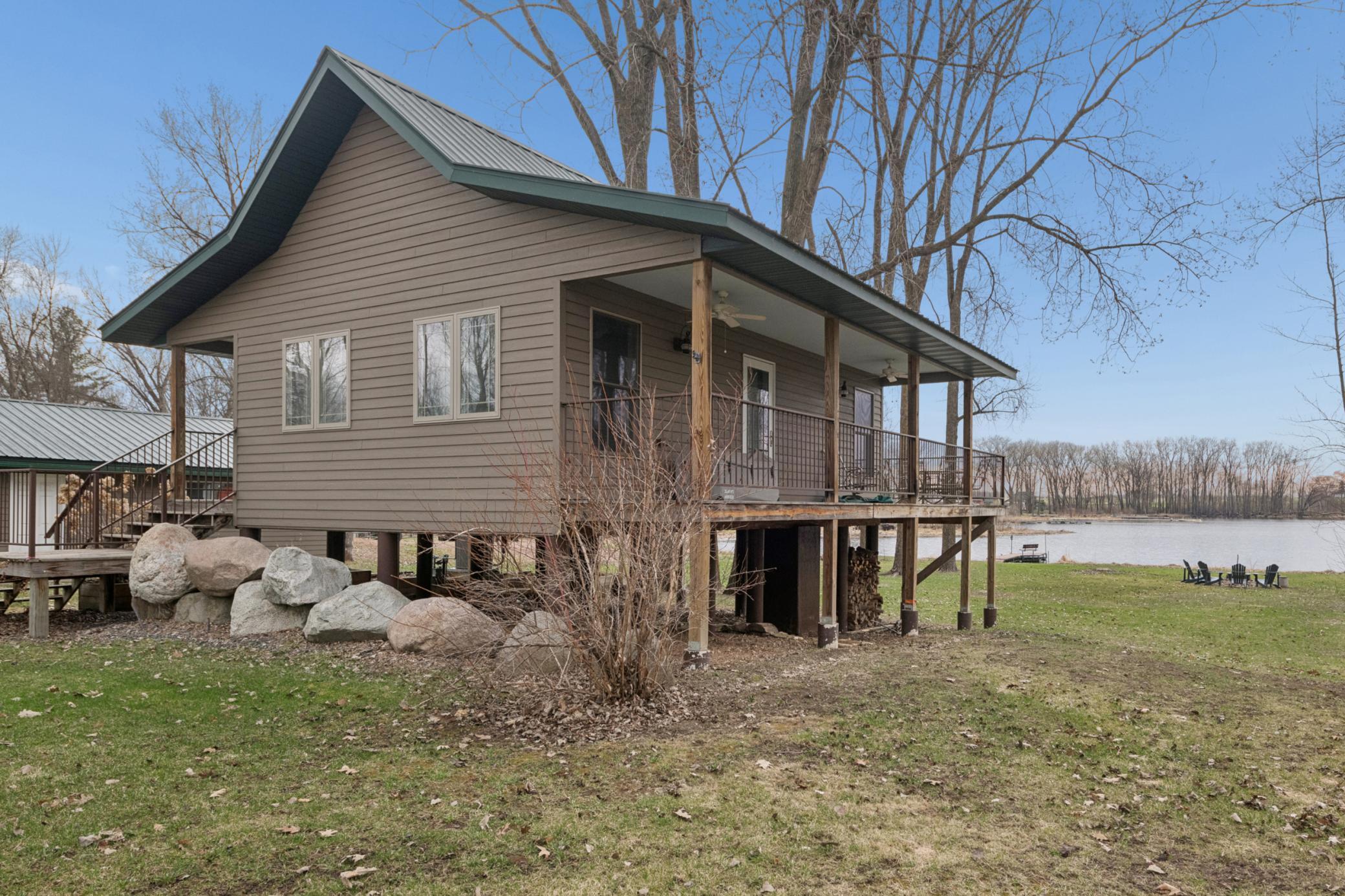 The wrap-around deck creates additional space for entertaining.