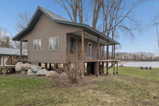 The wrap-around deck creates additional space for entertaining.