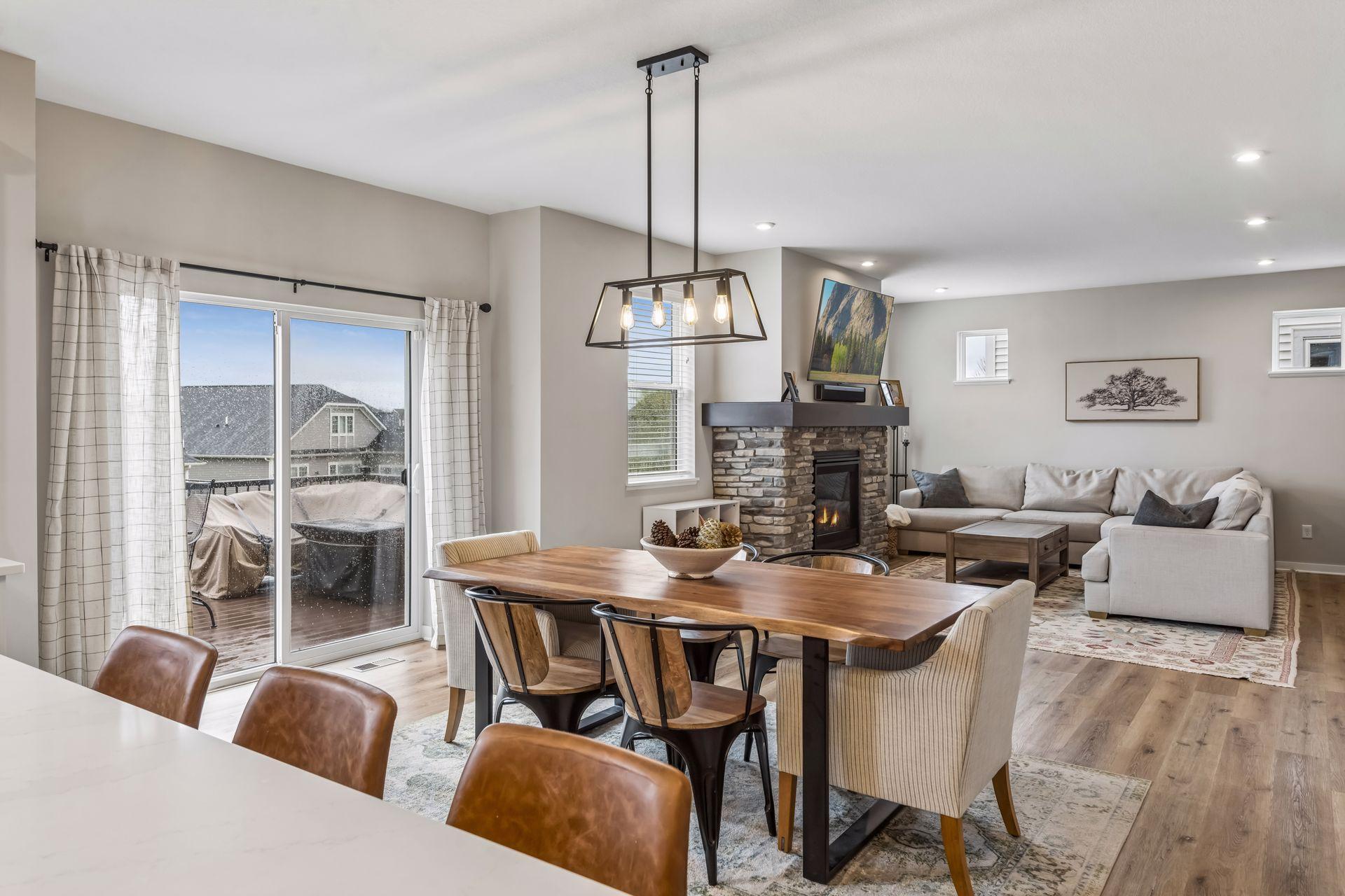 Deck access from the dining area