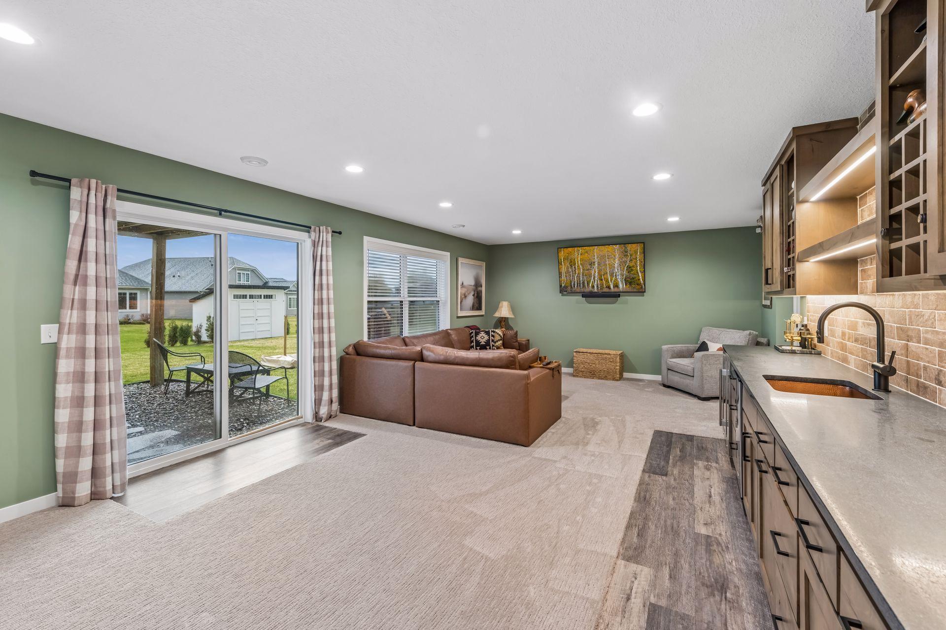 This room walks out to the patio