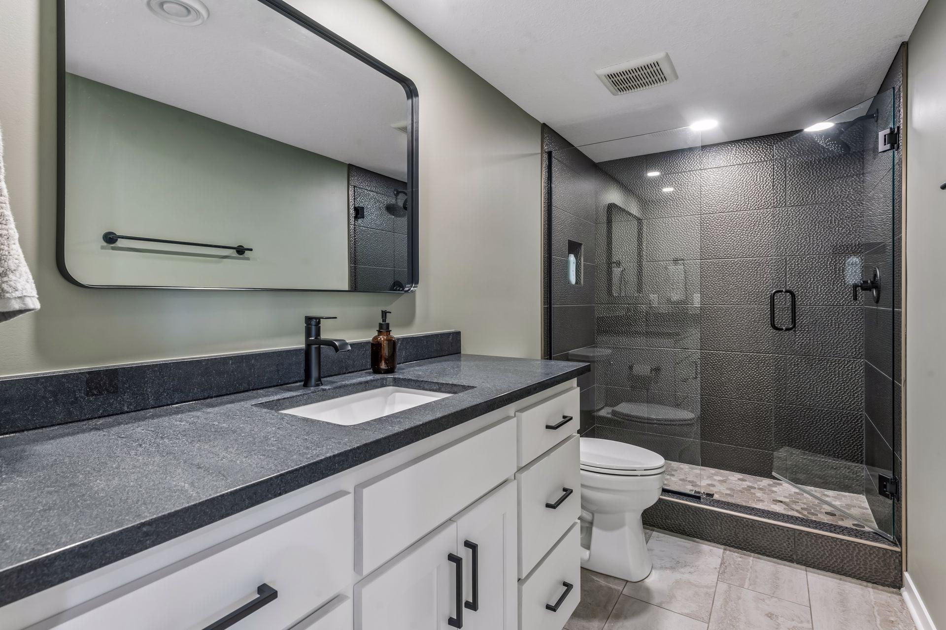 3/4 lower level bath