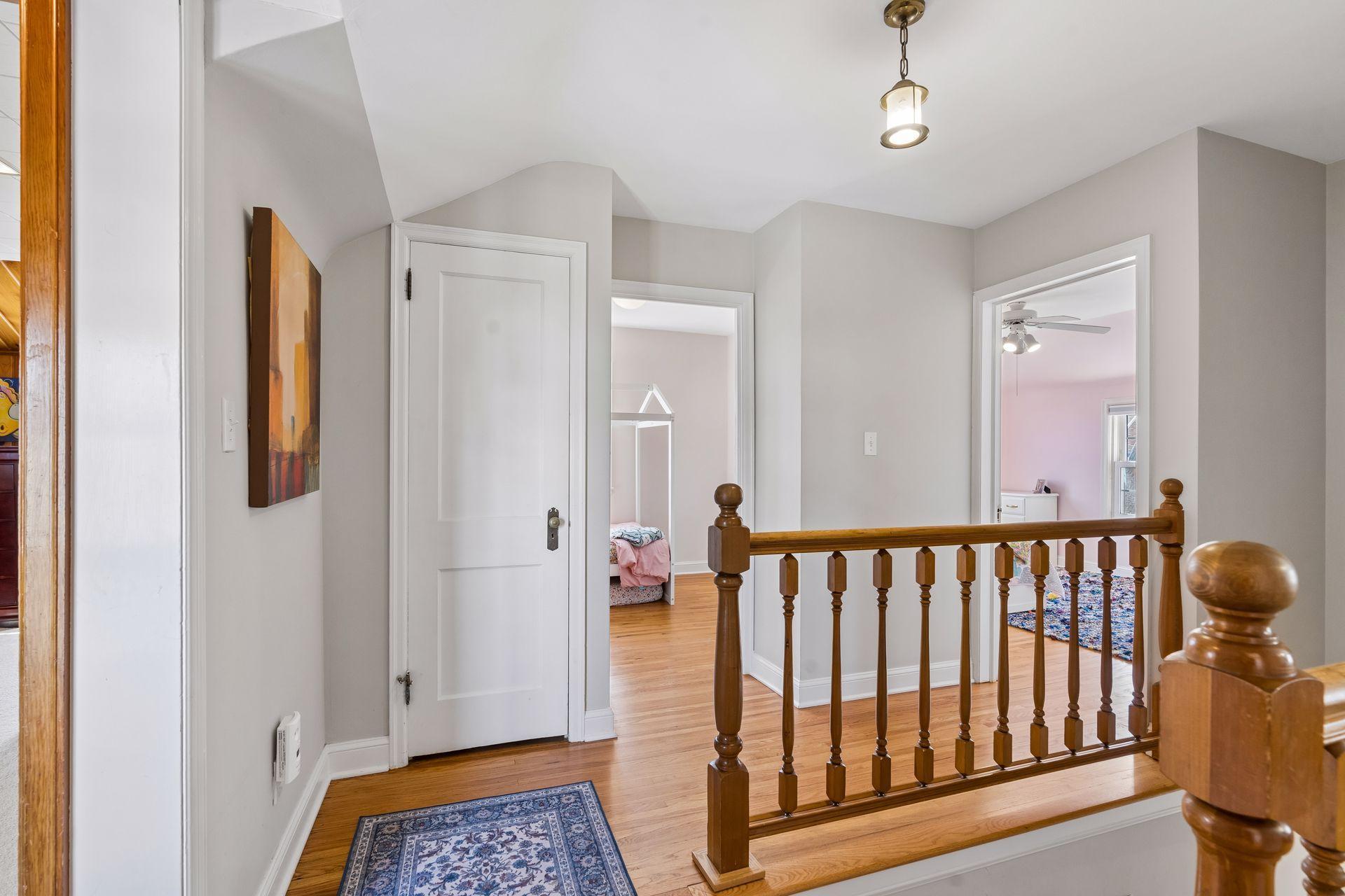 Upper level landing with storage