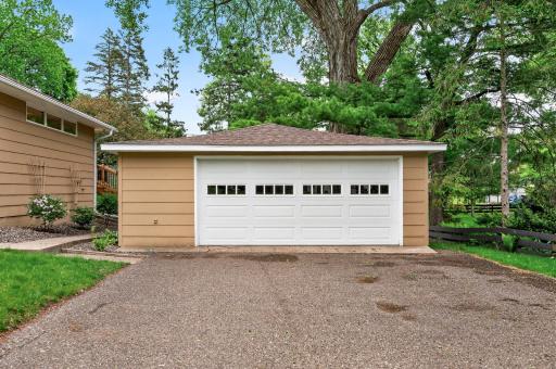 Oversized two-car garage with extra driveway parking