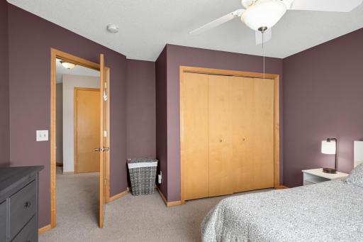 The primary bedroom also has a large closet.