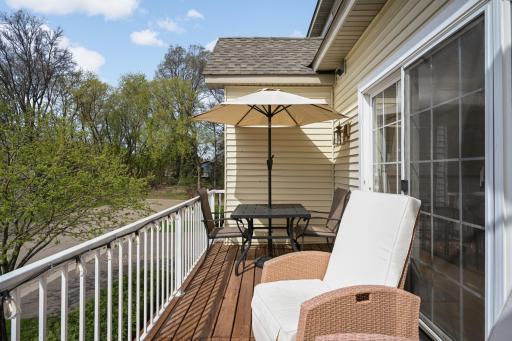 Youâll also love relaxing and eating on the balcony deck.