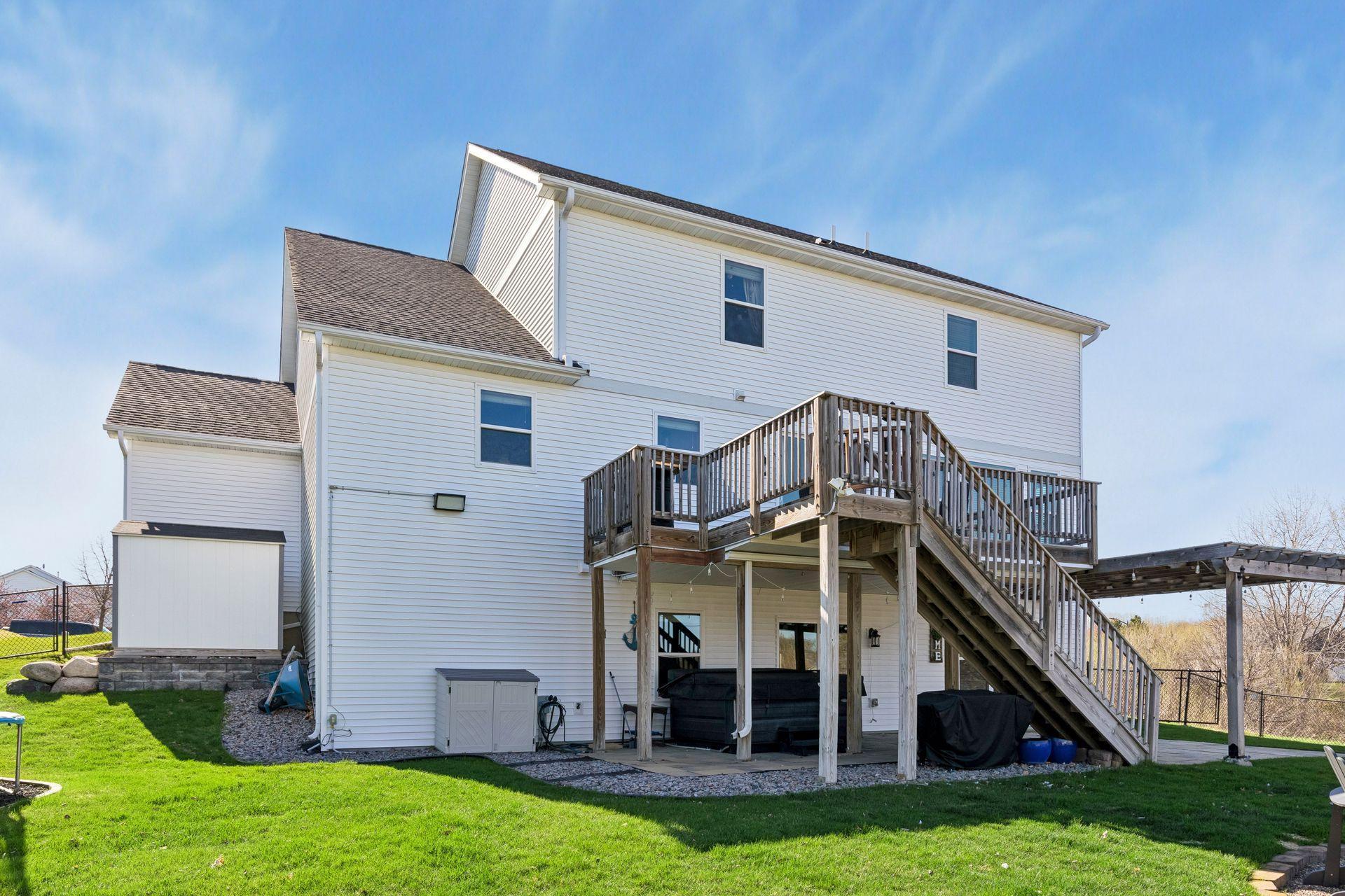 Fenced Backyard w/ Deck, Patio w/ Pergola, Firepit, and Tuff Shed Storage