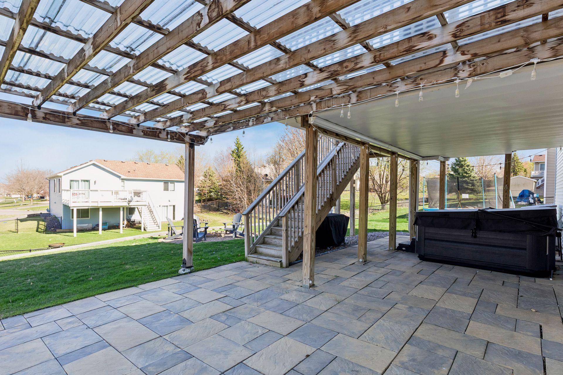 Patio w/ Pergola (hot tub not included in sale)