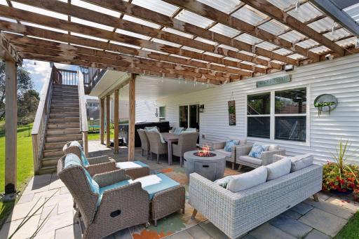 Patio w/ Pergola (hot tub not included in sale)