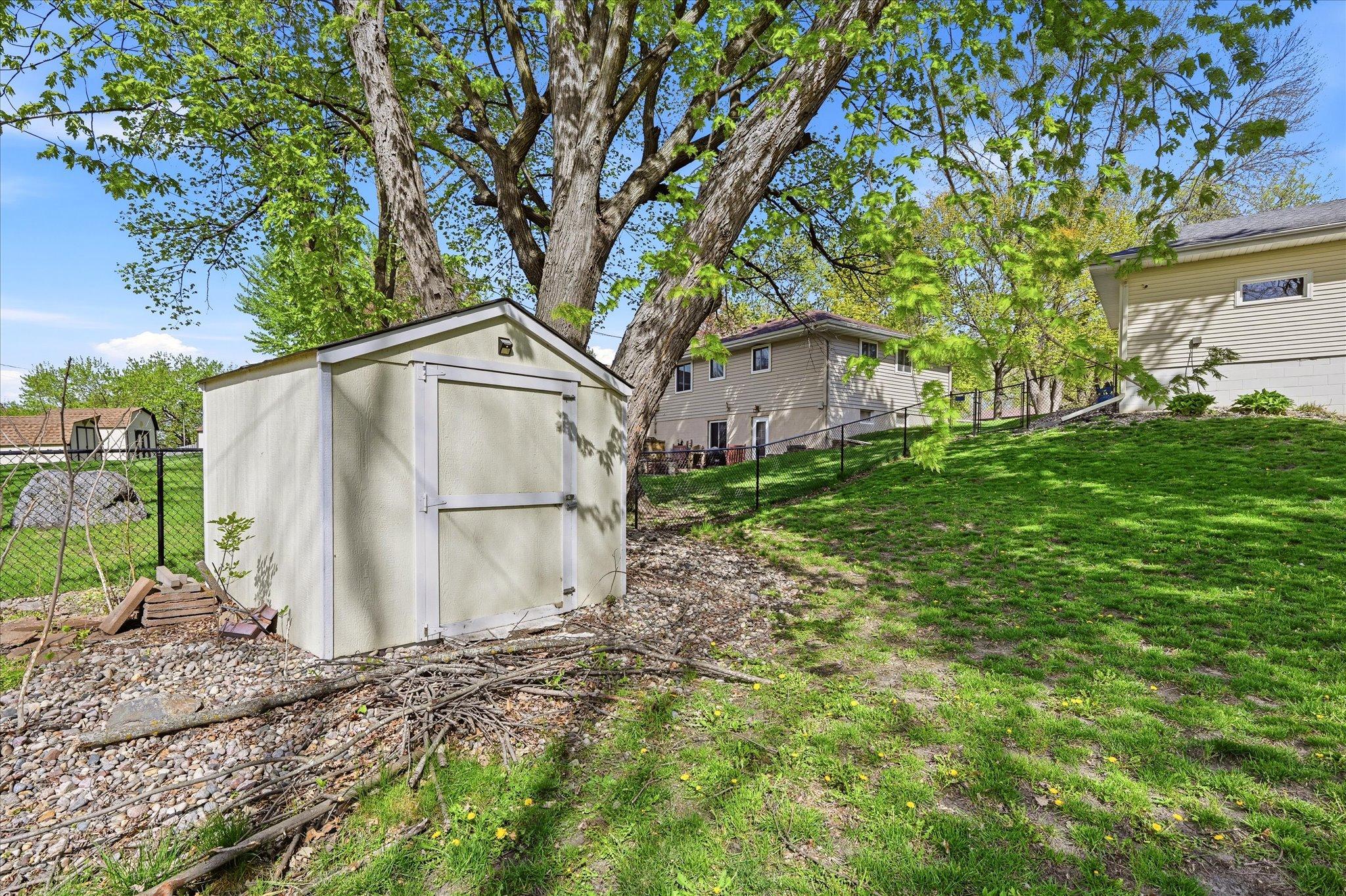 Additional storage with backyard shed