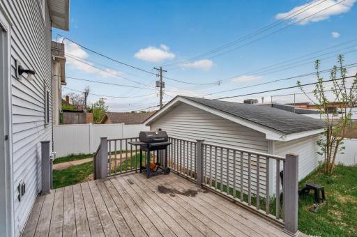 Back yard deck. Maintenance-free decking.