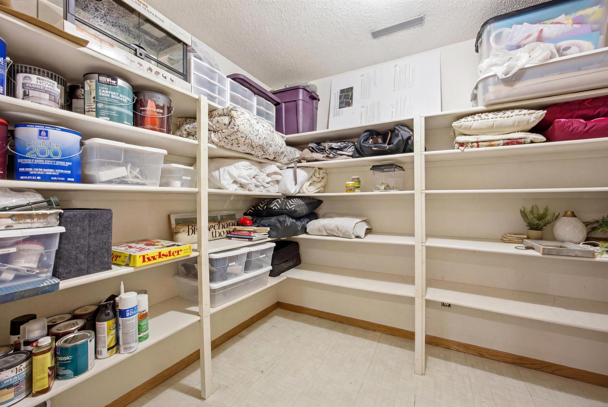 7X9 finished storage room in basement