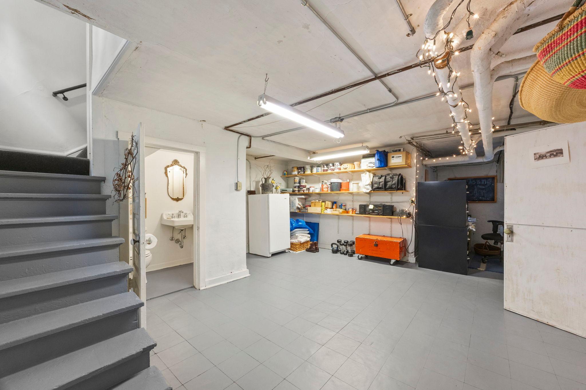 Lower level with half bath