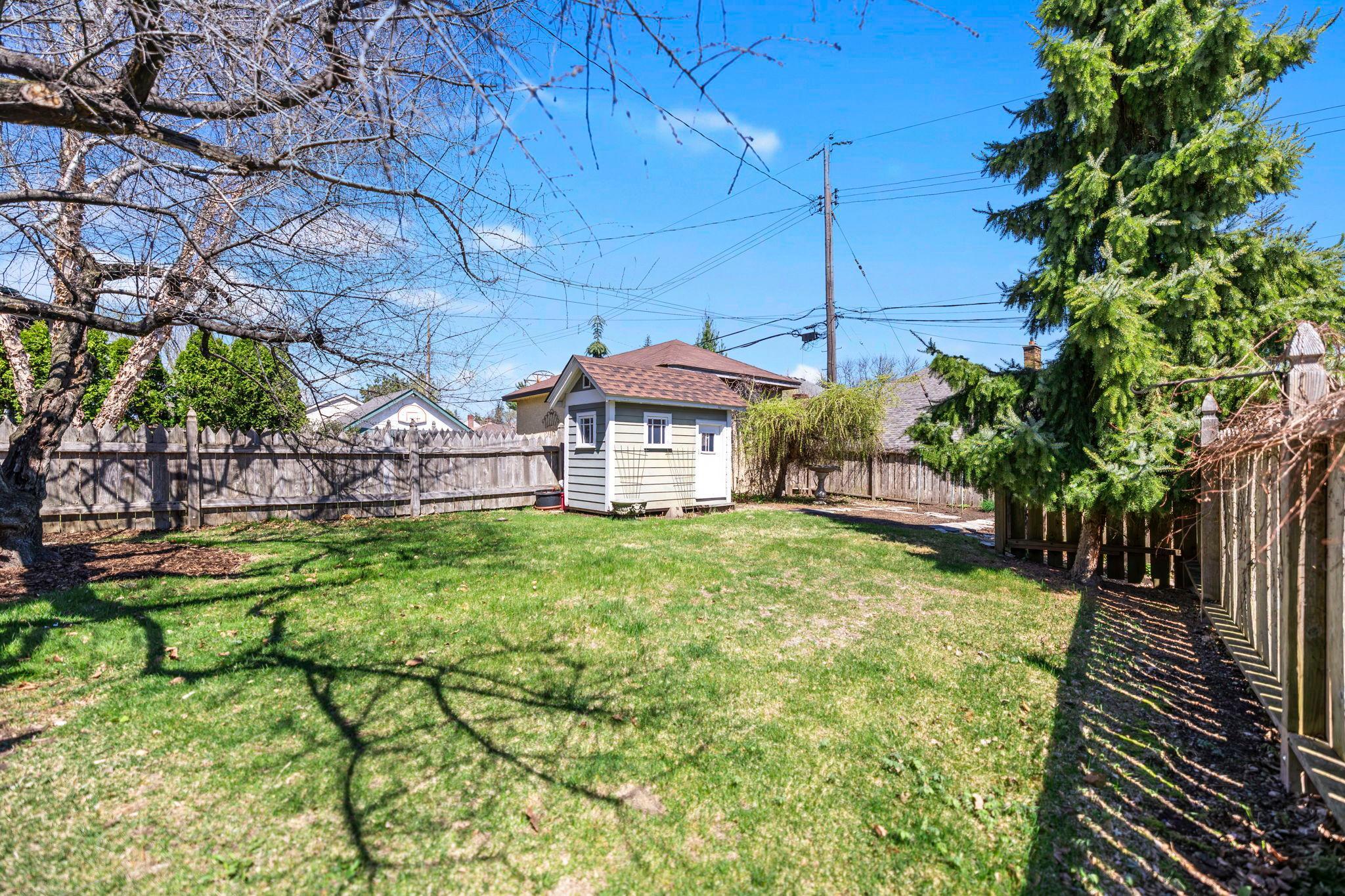 Backyard towards shed