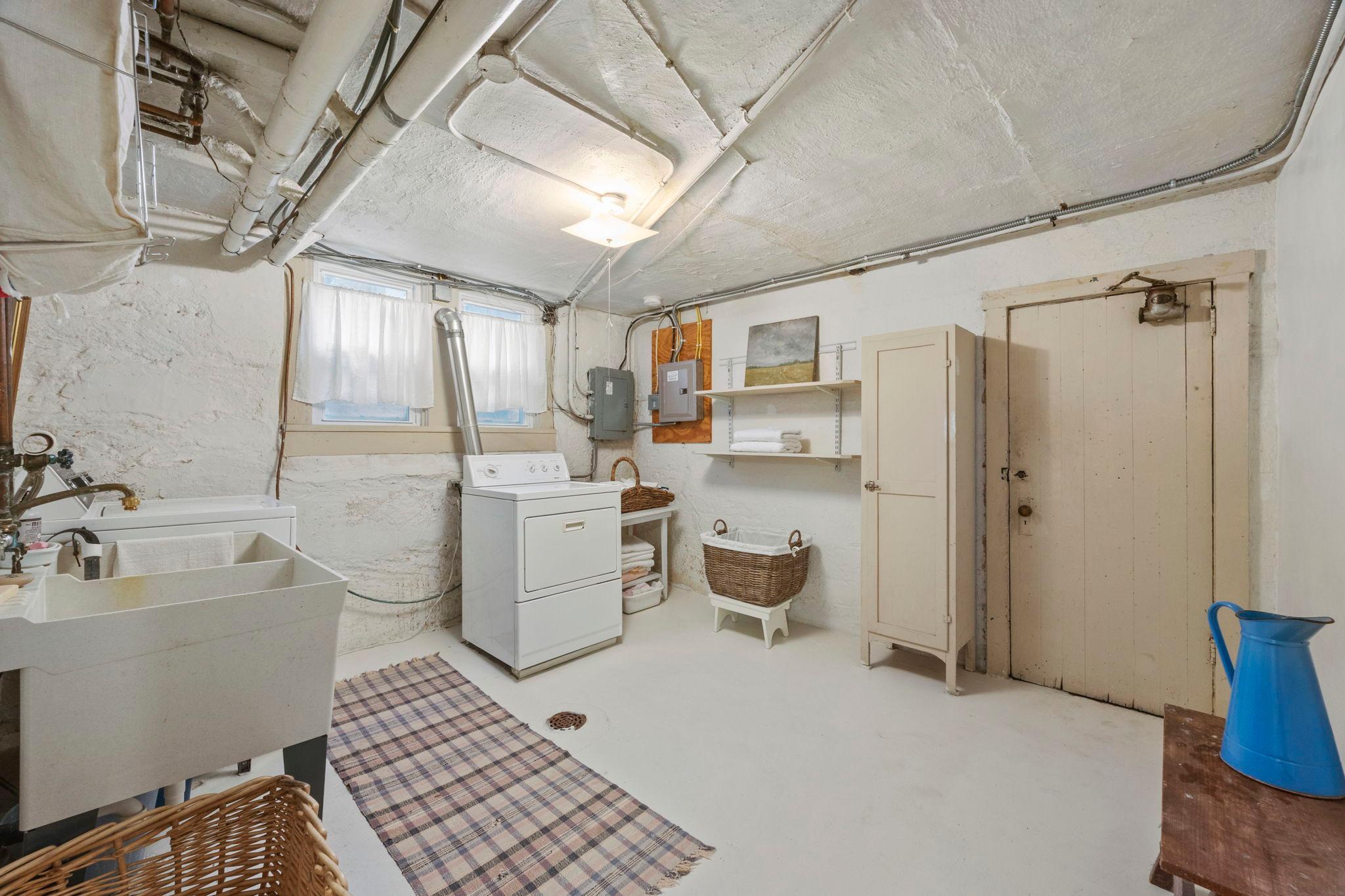 Large laundry with garage access