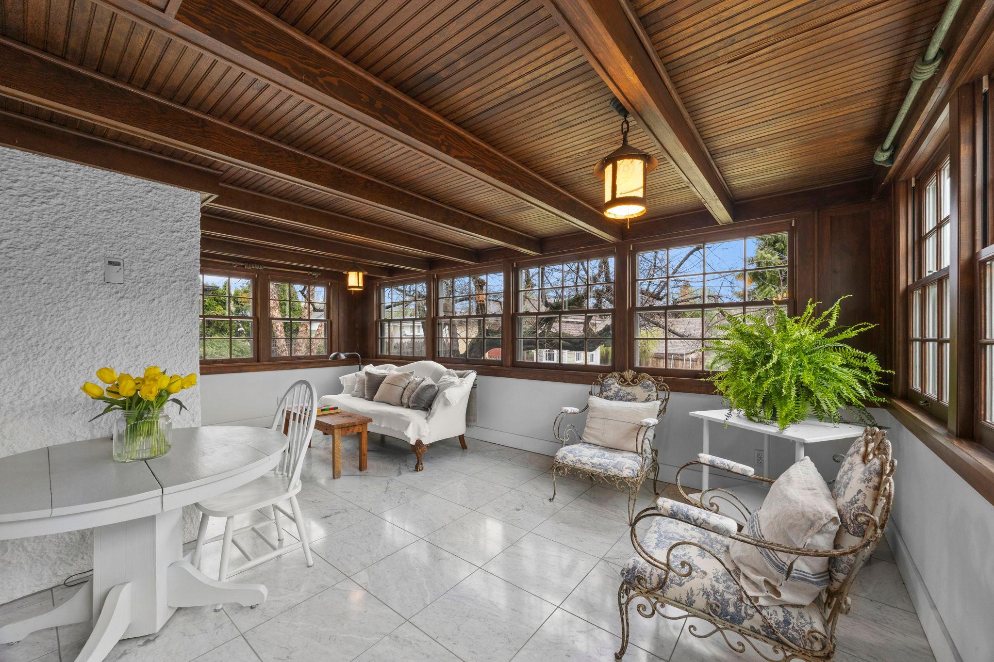 Sunroom-heated Italian heated floor