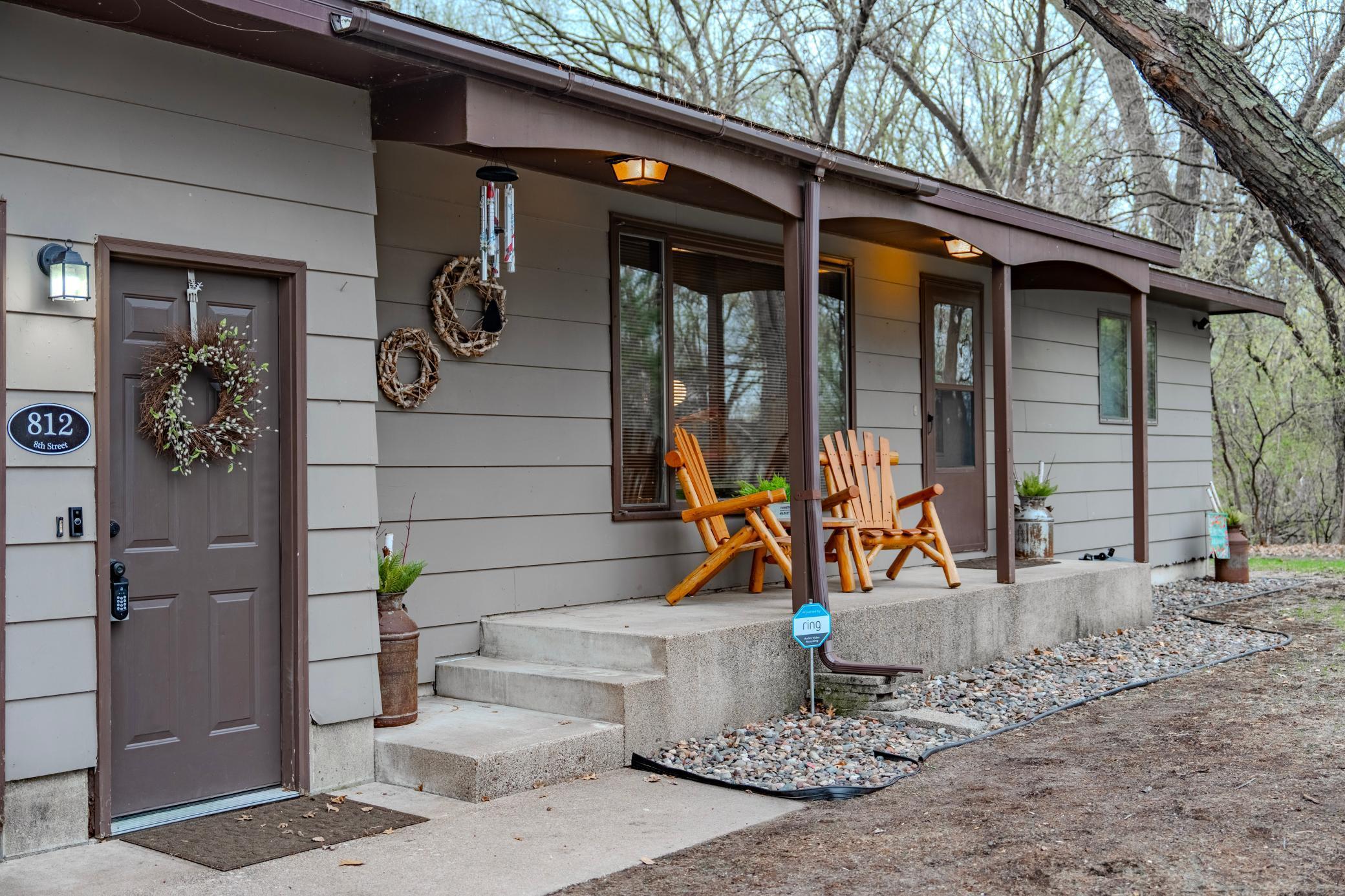 Front porch to greet you daily and guests often!!