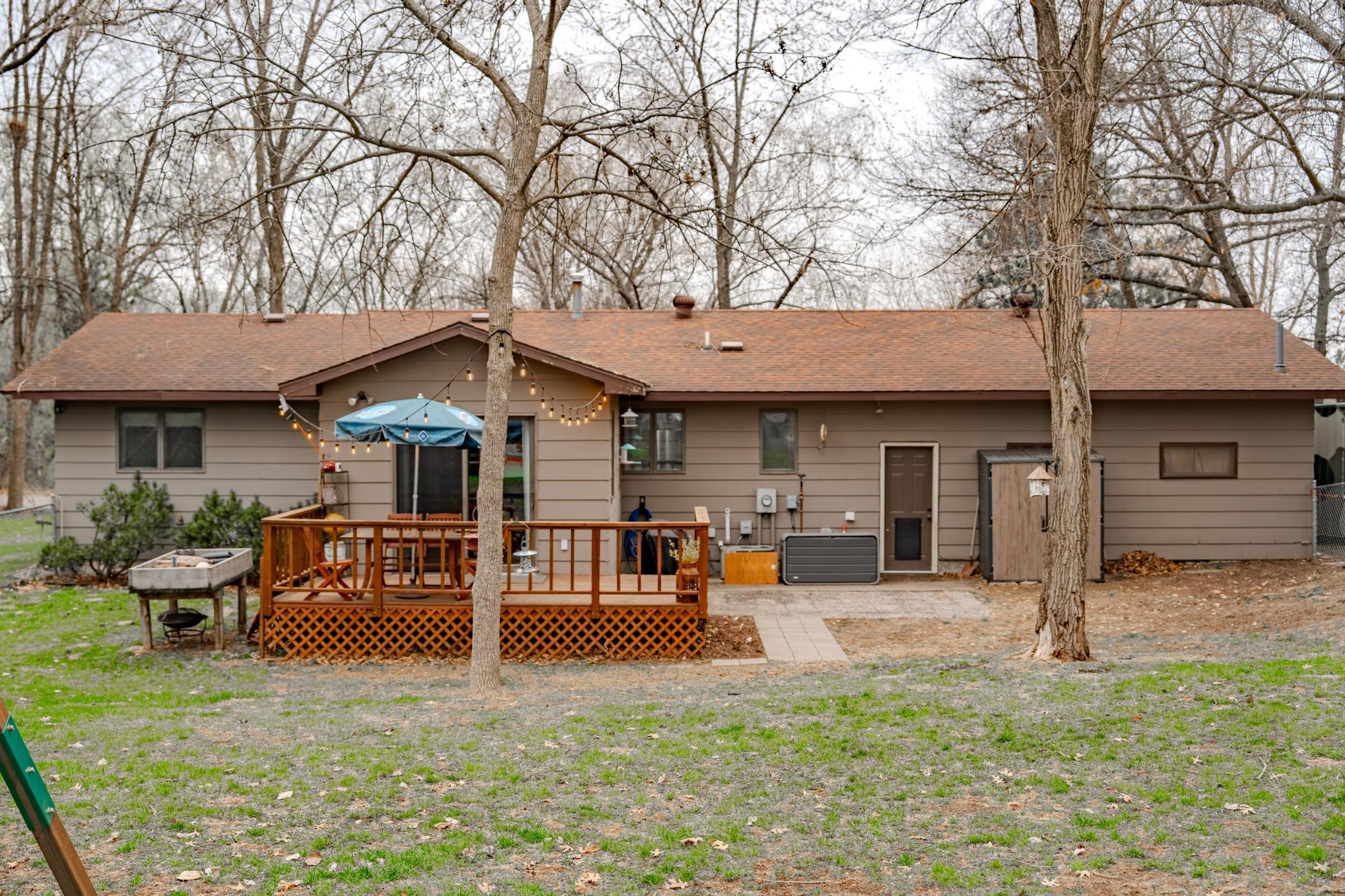 Large deck and patio