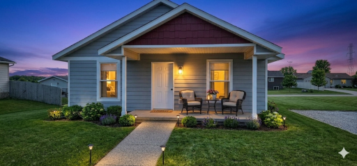 Photo for 716 Washington Street, Kenyon, MN 55946 - listing #7059033 Virtually staged with added sod, concrete and landscaping